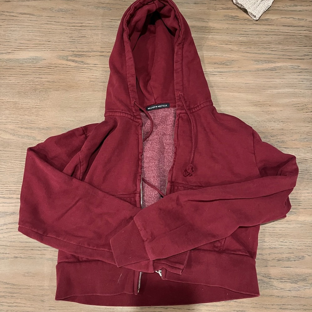 Brandy Melville cropped zip-up
